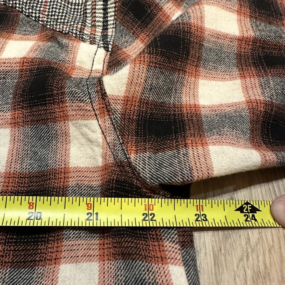FREE PEOPLE Wildfire Mixed Plaid Flannel Long Sleeve Top Boho XS Oversized! EUC - Picture 7 of 11